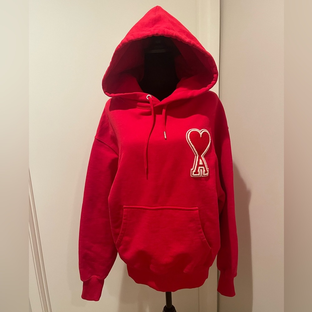 💕EUC Ami Hoodie Paris Red